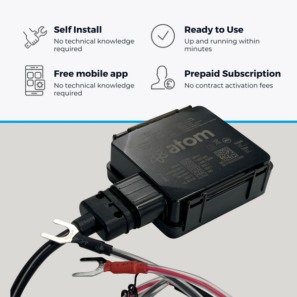 atom - Easily installed vehicle tracking - 1 month plan